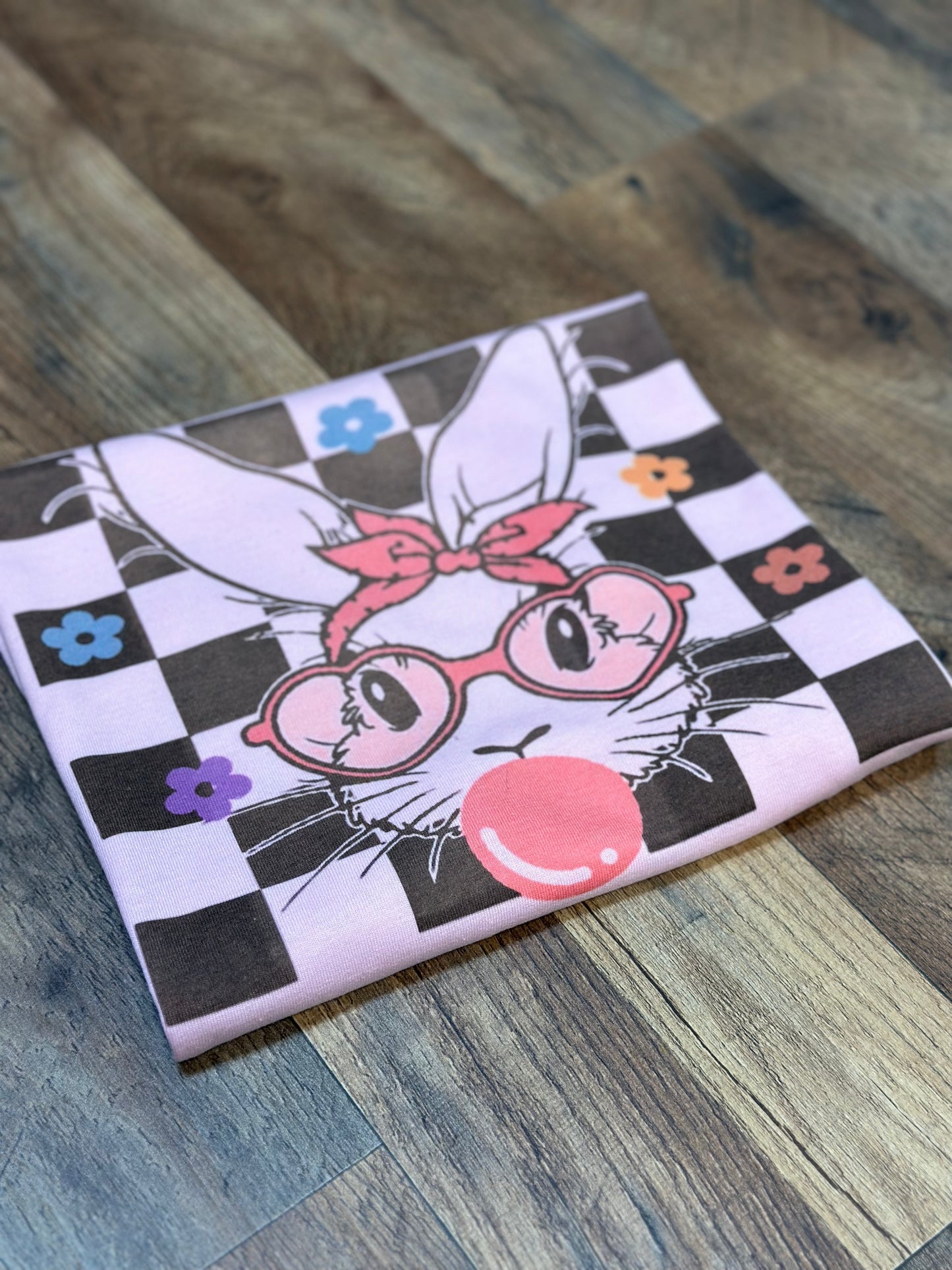 Sublimated Checkered Bunny Tee