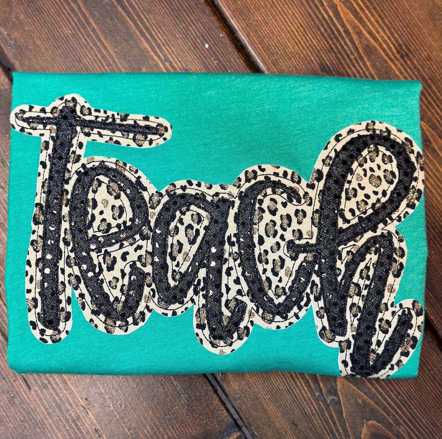Leopard "Teach" Applique Tee