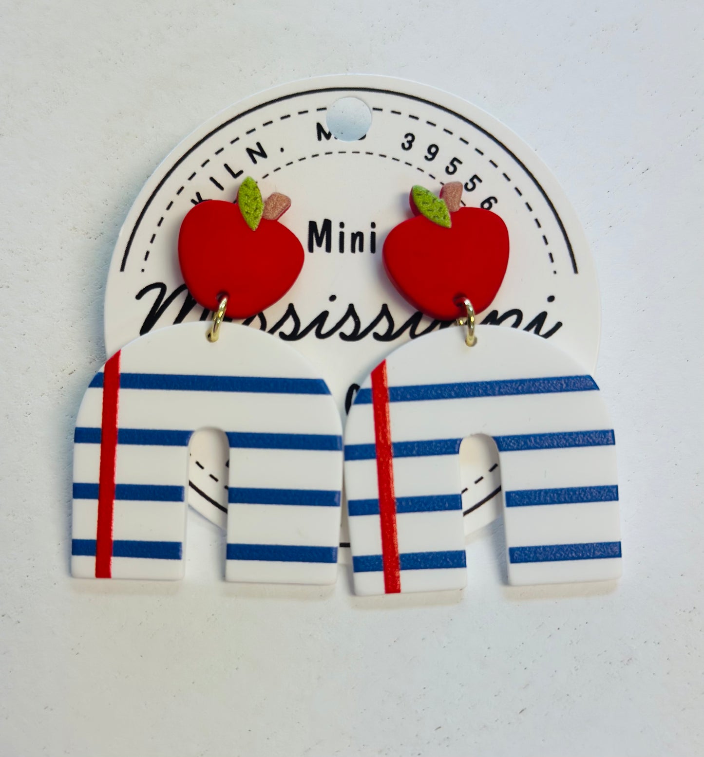 Apple/Paper Dangle Earrings