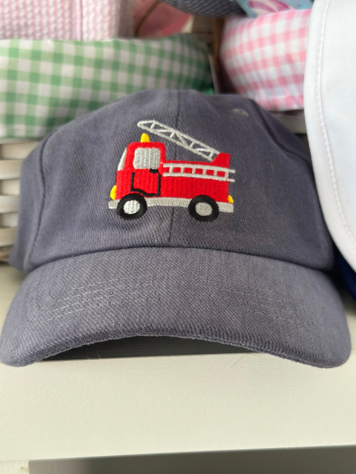 Youth Firetruck Embroidered Hat