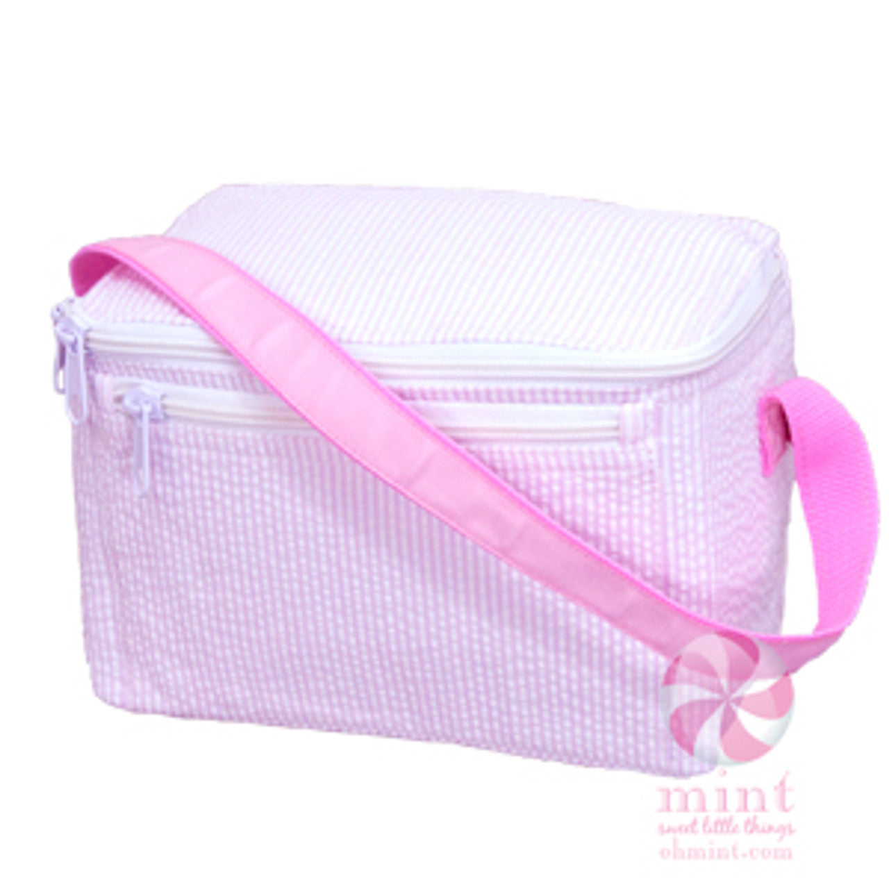 Oh Mint Pink Seersucker Lunch Box