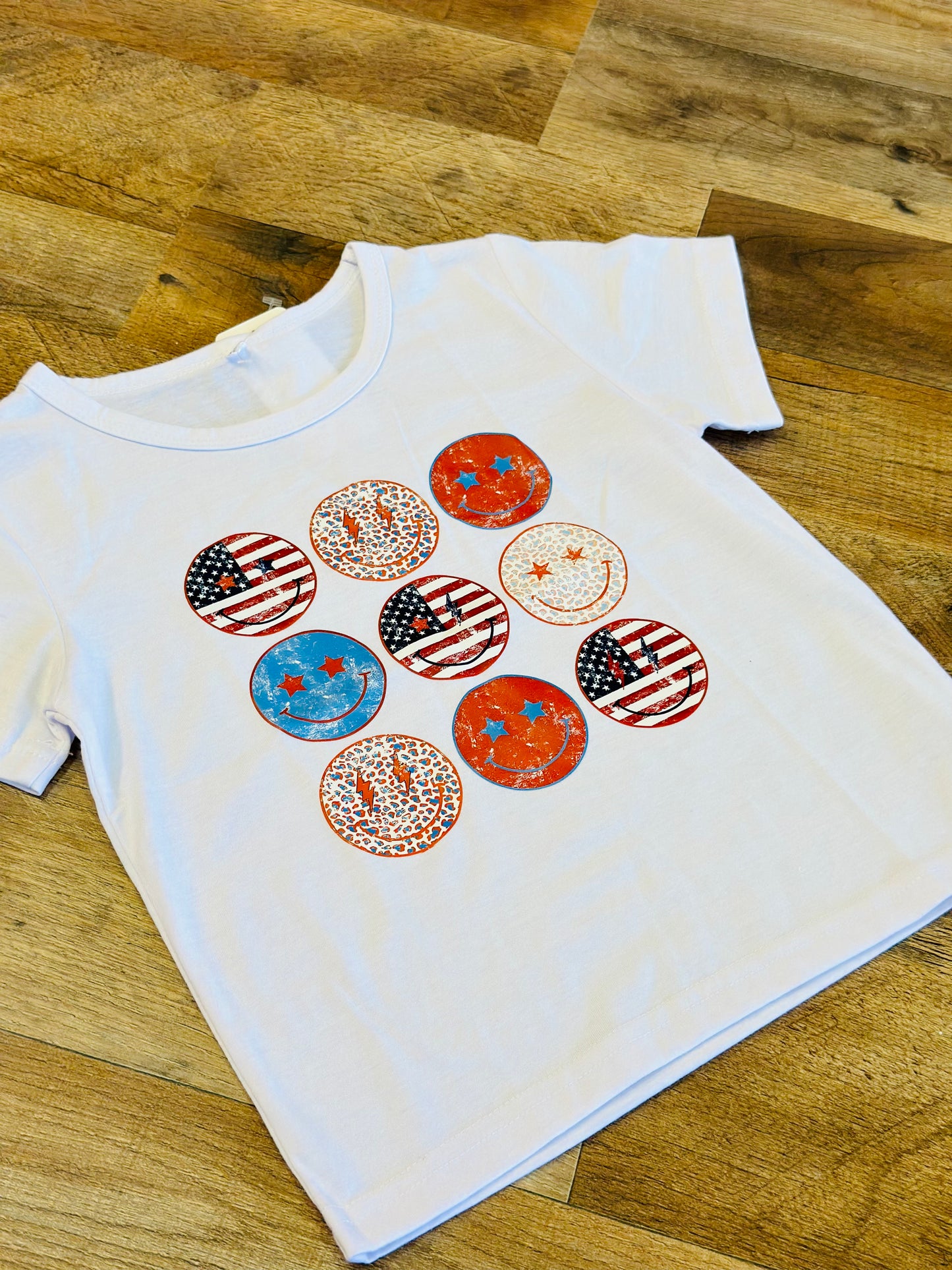 Youth Patriotic Smiley Tee