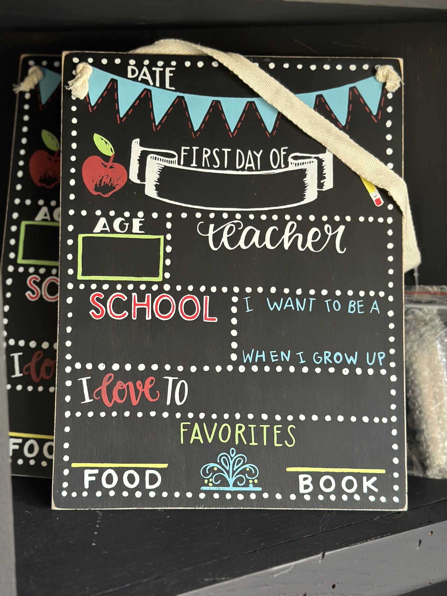 First Day of School Chalkboard