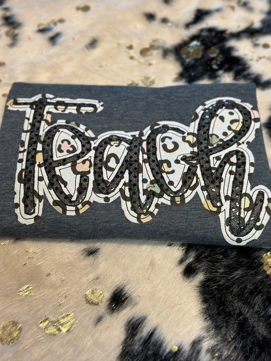 Multi Color Leopard TEACH Tee