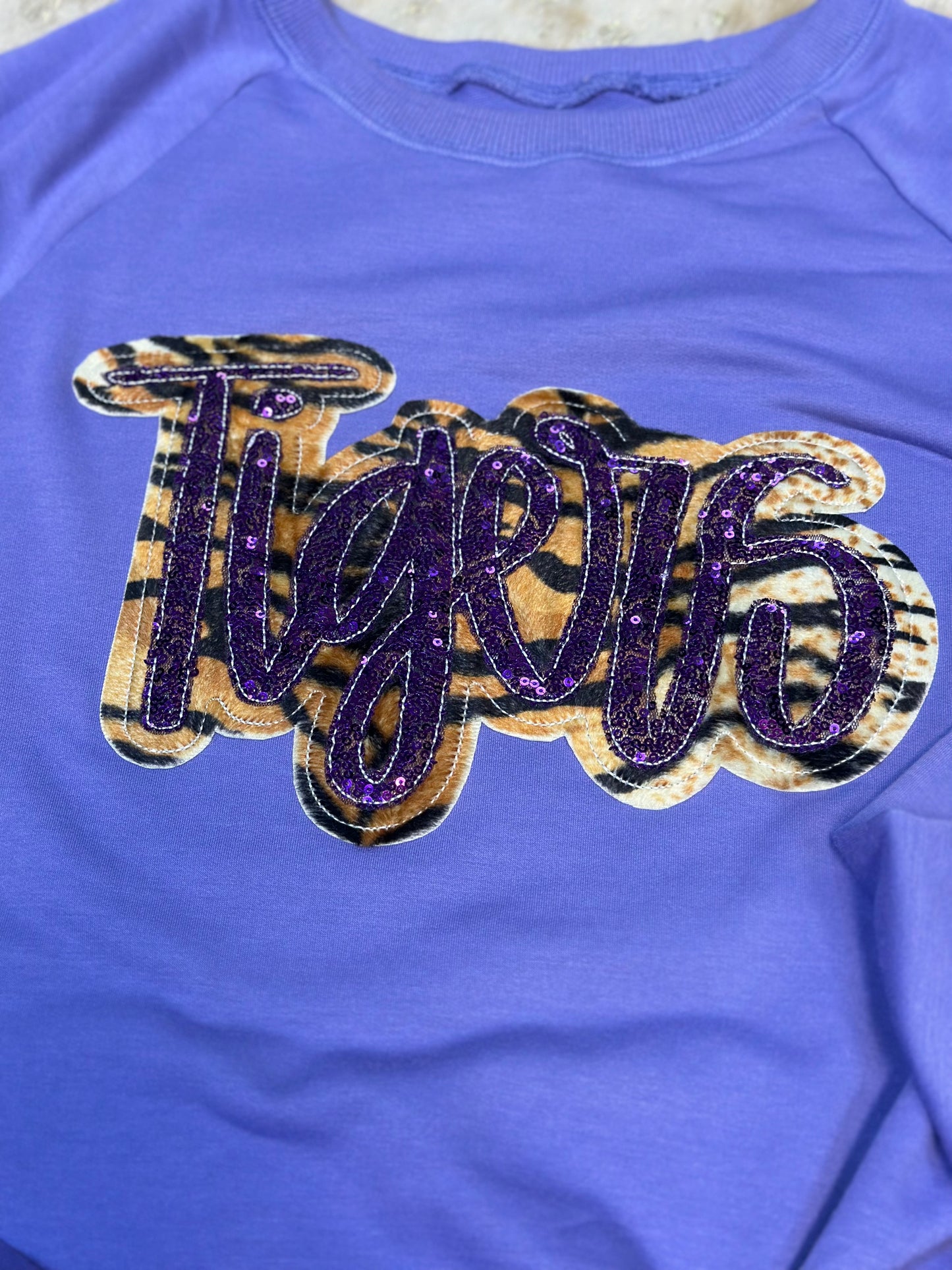 "Tigers" Applique Sweatshirt