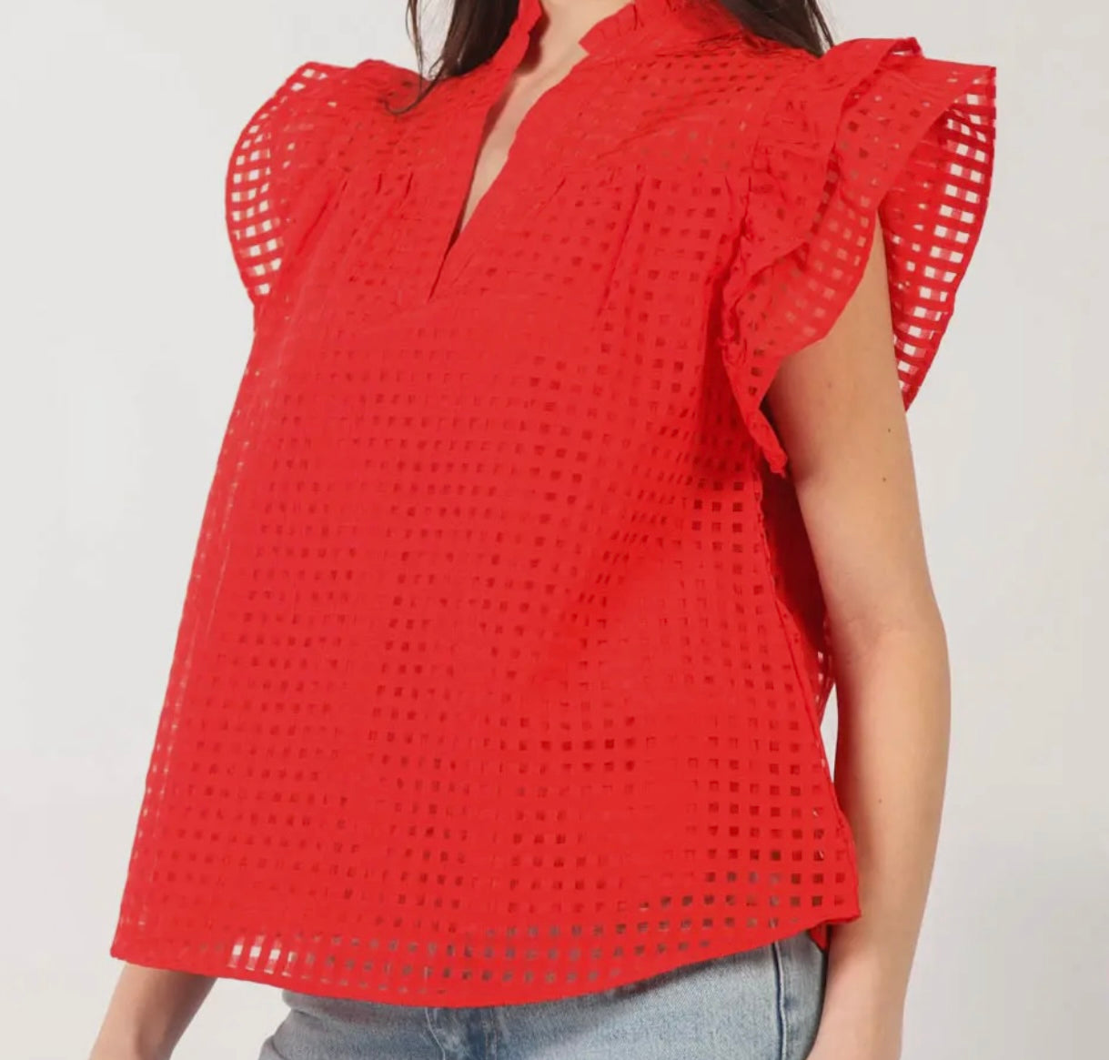 Organza Ruffled Blouse