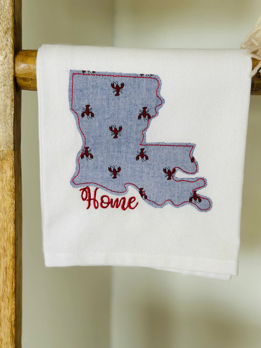 Crawfish Louisiana "Home" Hand Towel