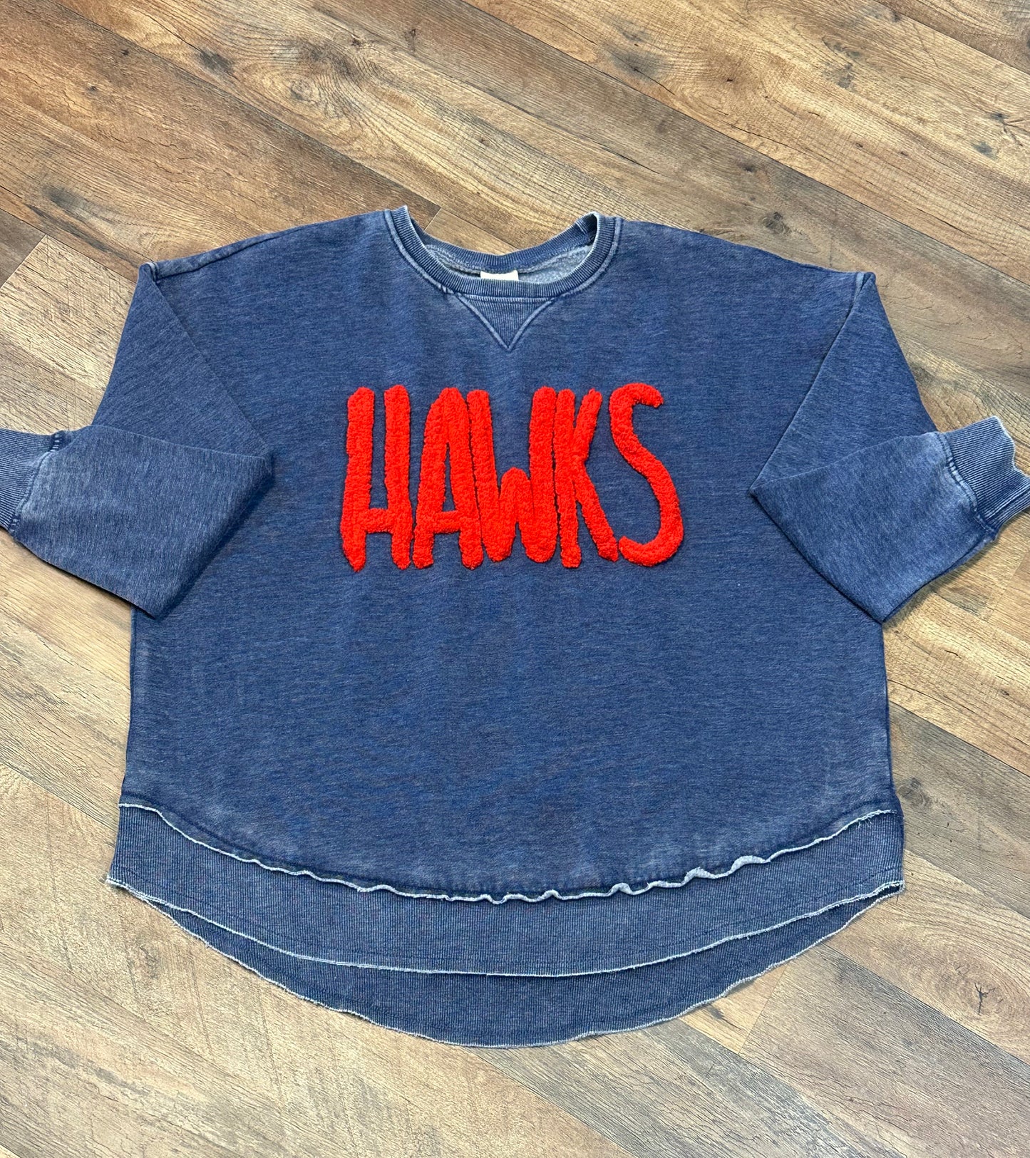 "HAWKS" Chenille Sweatshirt