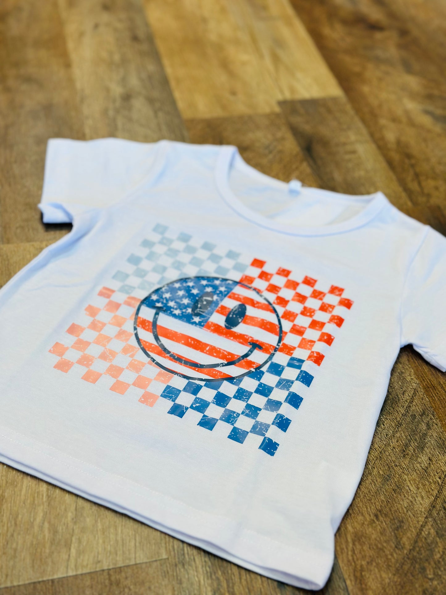 Youth Patriotic Smiley Tee