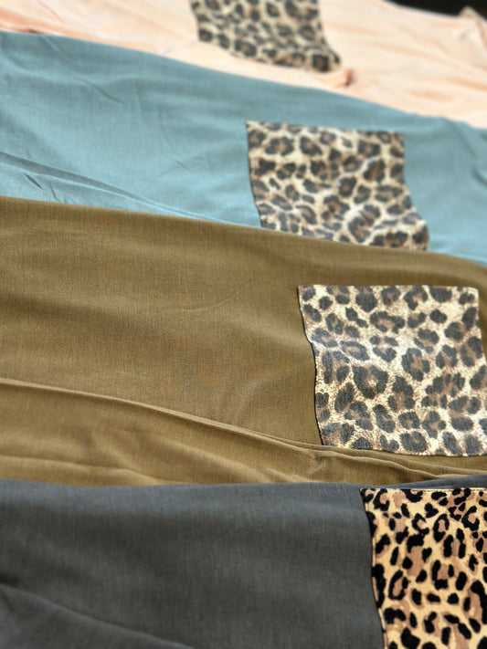Leopard Pocket Long Sleeve Shirt