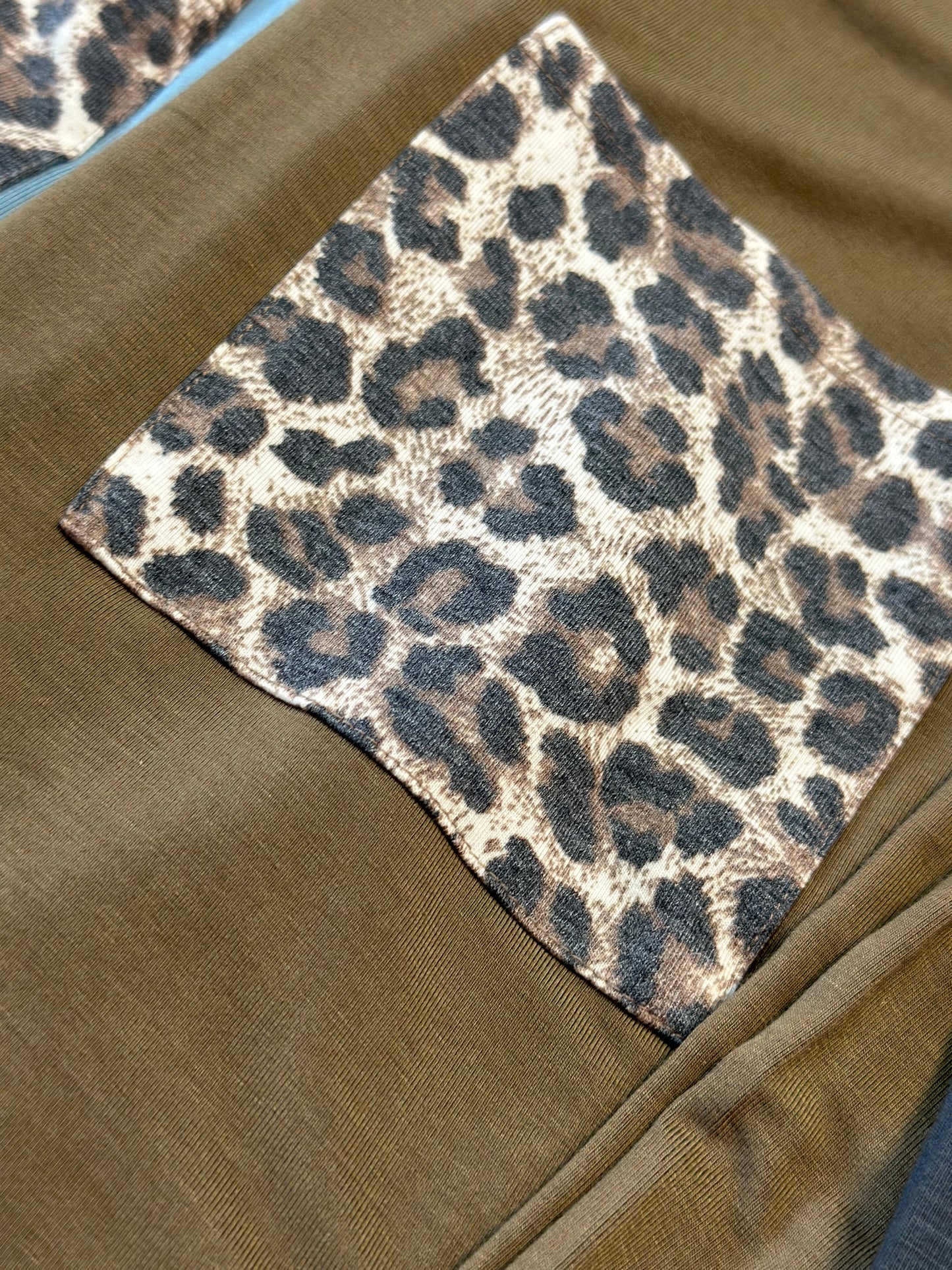 Leopard Pocket Long Sleeve Shirt