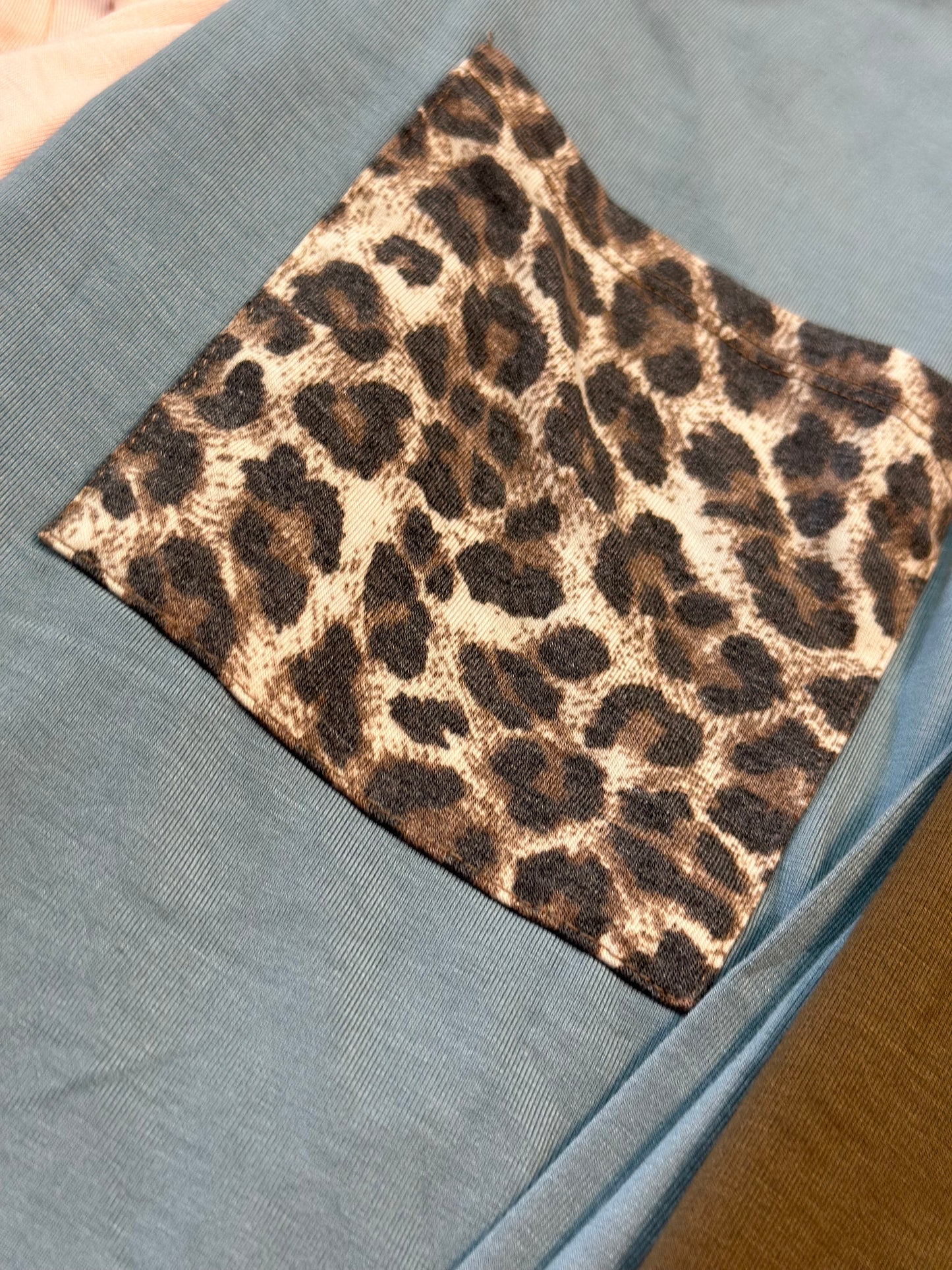 Leopard Pocket Long Sleeve Shirt
