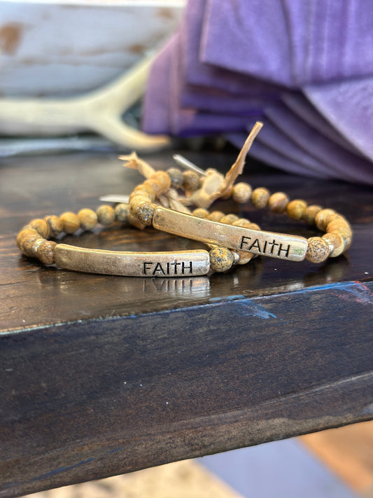 Faith Beaded Bracelet