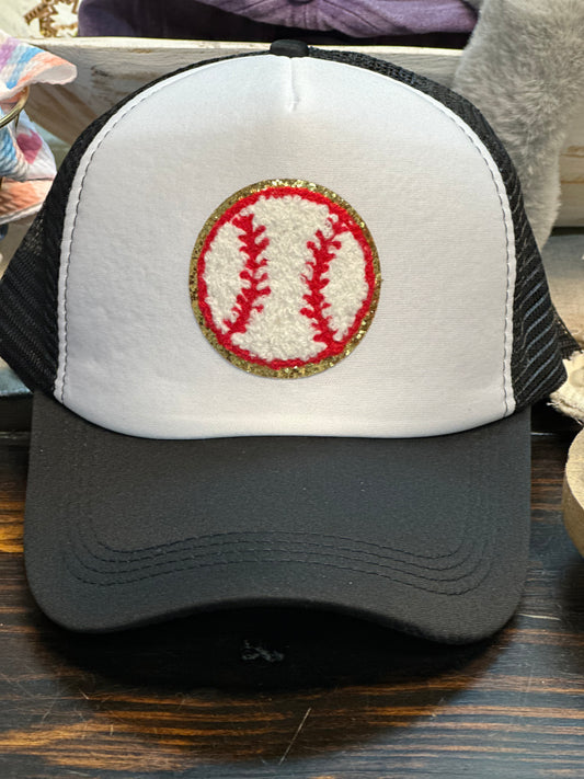 Chenille Baseball Trucker Hat