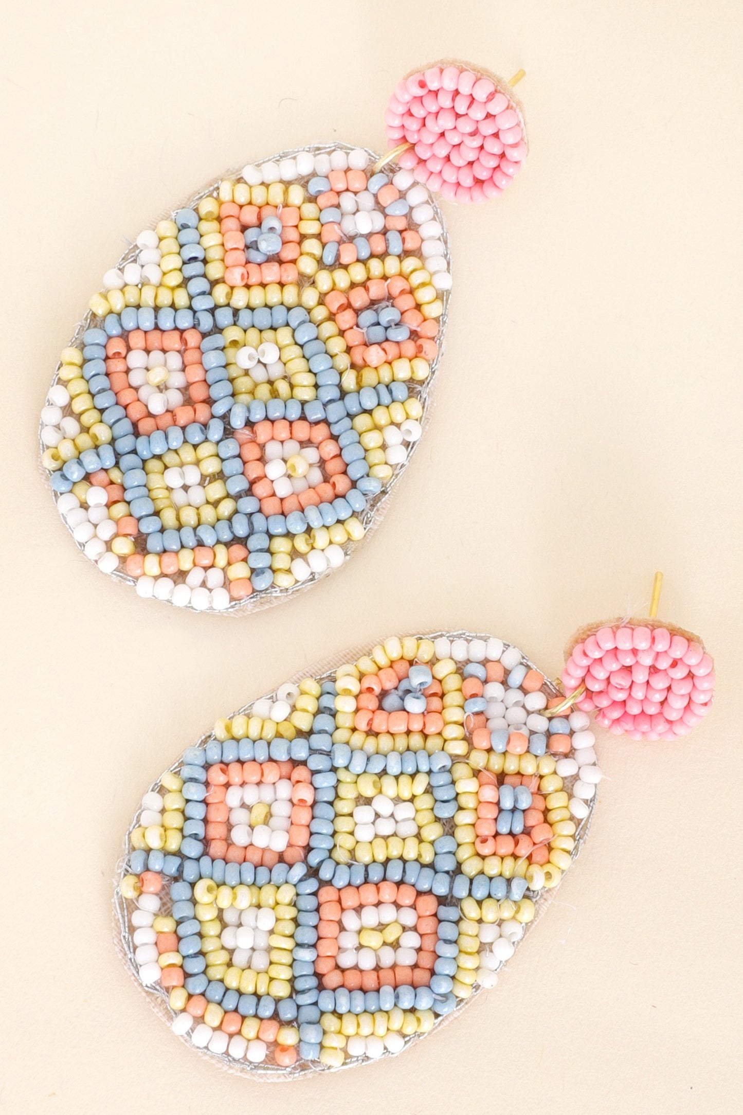 Beaded Easter Egg Earring