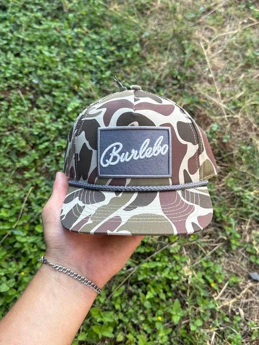 Youth BURLEBO Grey Patch Snap Back Hat